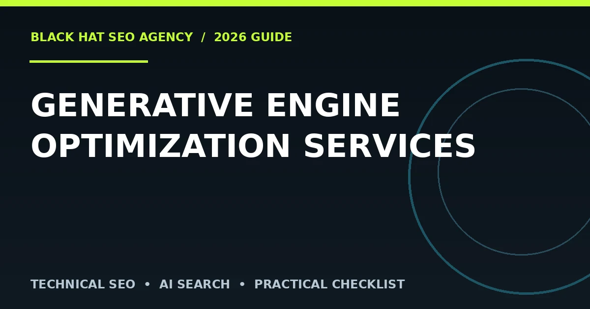 Generative Engine Optimization Services SEO guide cover